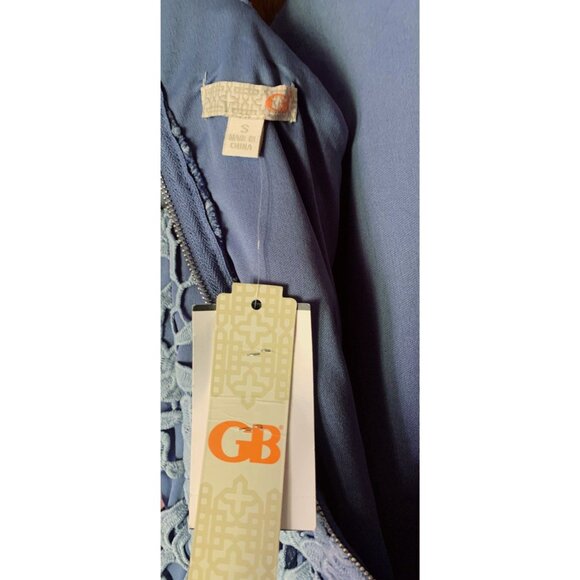 GB Gianni Bini Mini Sleeveless Dress Crochet Blue Summer - Picture 4 of 6